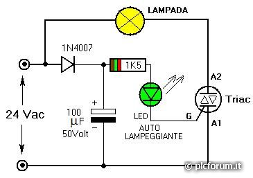 Circuito Modulo Per Lampeggiante Lampeggiatore Led Aggiornamento 24v 230v  220v